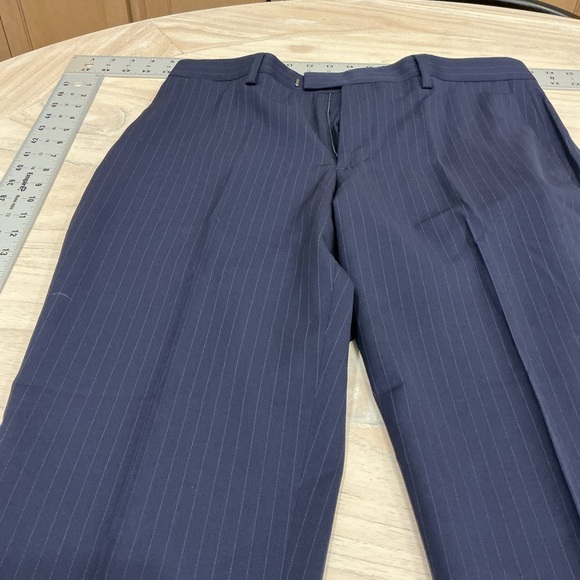 Banana Republic Navy Pinstripe Trousers - Picture 2 of 4
